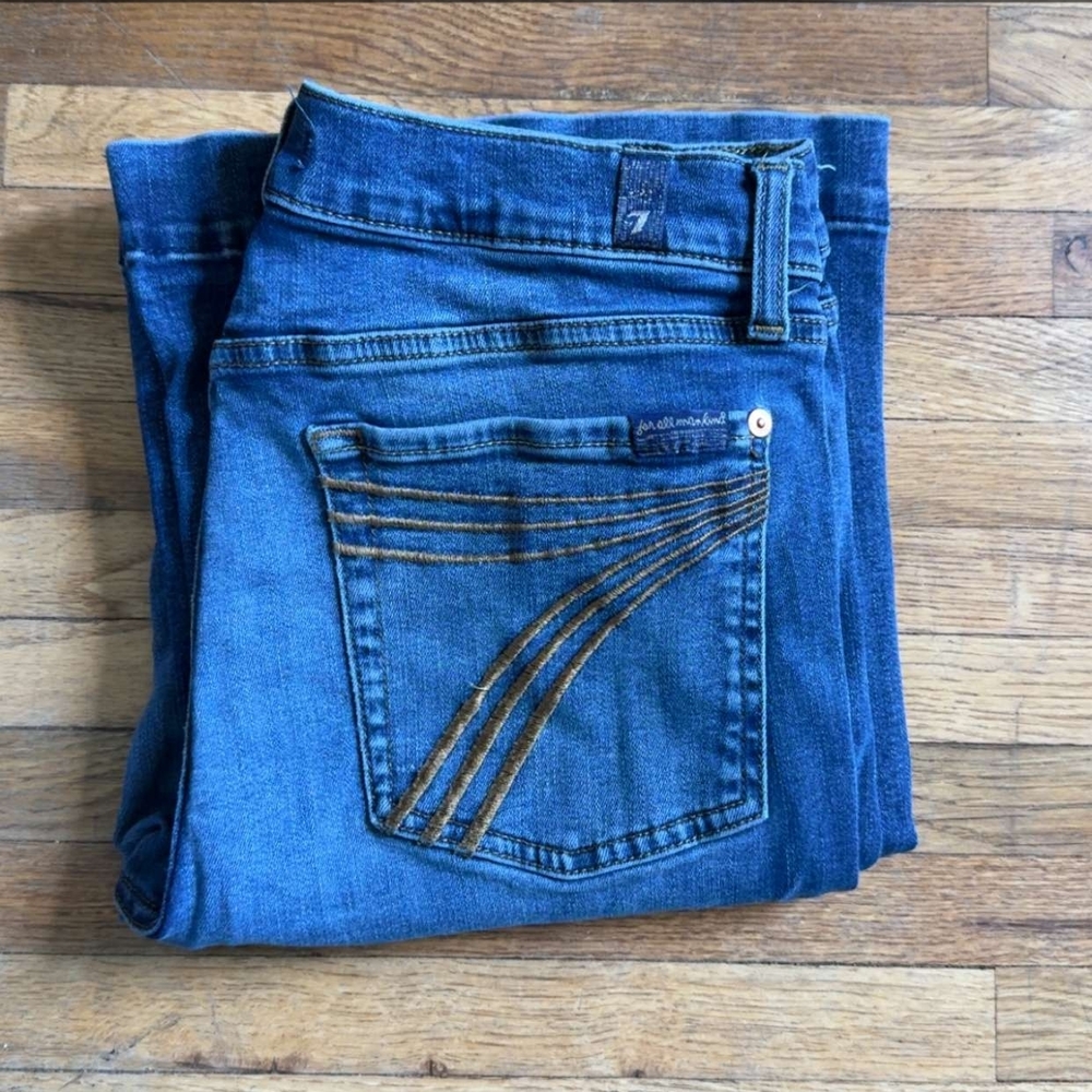 7 For All Mankind Women's Boot Cut Jeans in Blue